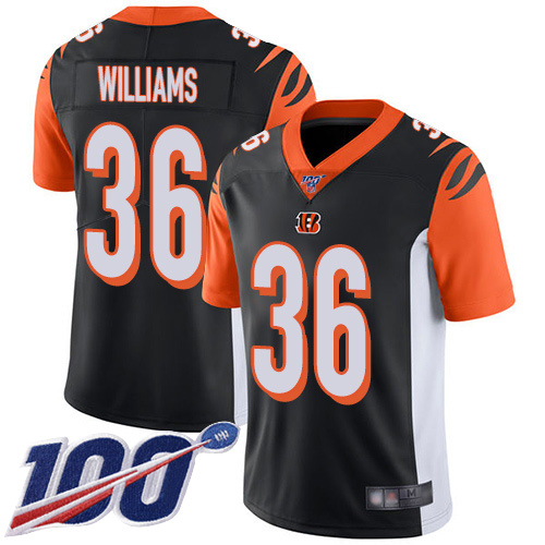 Cincinnati Bengals Limited Black Men Shawn Williams Home Jersey NFL Footballl #36 100th Season Vapor Untouchable